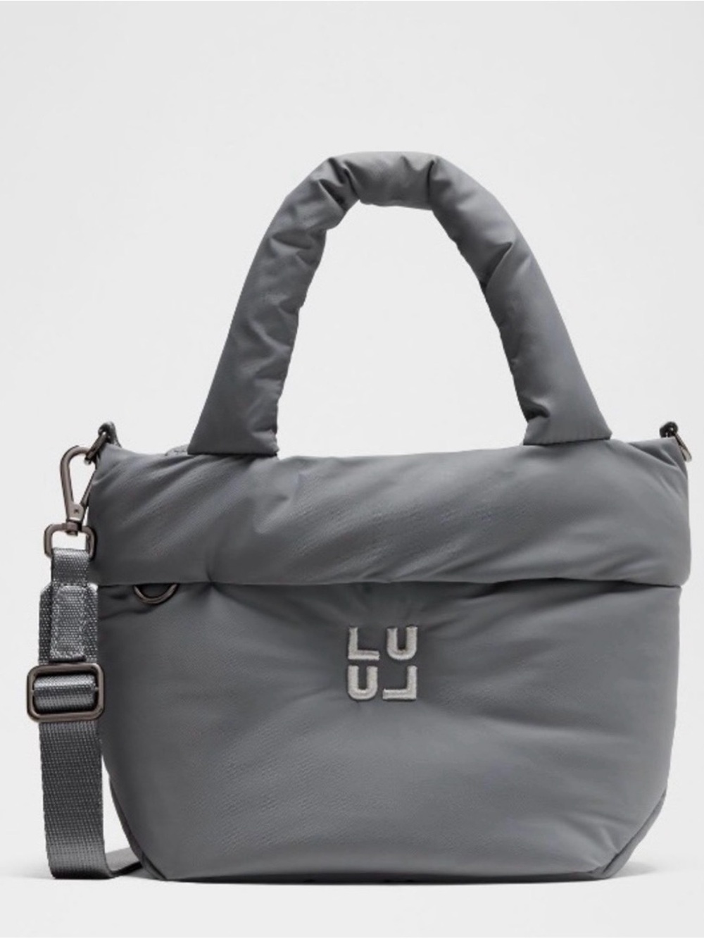 🌸Lululemon On My Level Small Puffy Tote gray NWT athleisure active casual summer